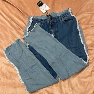 NWT Nasty Gal 2 tone jeans size 8